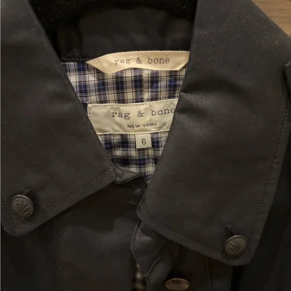 Rag & Bone 3/4 sleeve sateen military jacket 6 - Picture 12 of 13